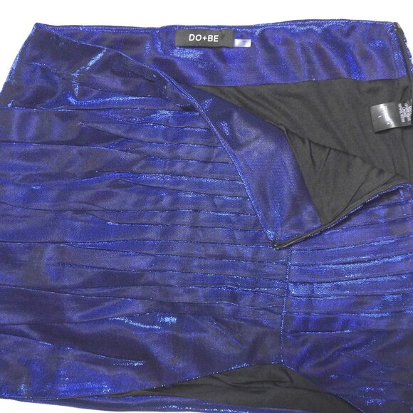 NWT Women's Do + Be Iridescent Blue Crop Top & Skirt Set Sz M top and Sz L skirt - Picture 6 of 6